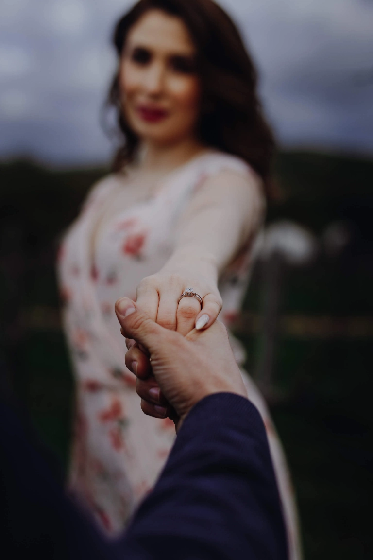 A couple in a beautiful place